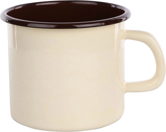Silesia Emaille-Topf 1,25 l cremefarben mit dunklem Innenraum