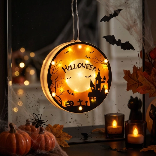 3D-Halloween-Dekorations-LED-Lampe mit Batteriebetrieb