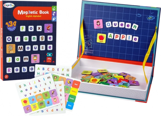 Magnetisches Buch zum Erlernen des englischen Alphabets