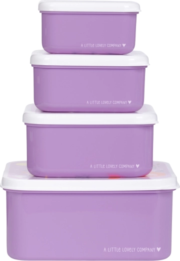 A Little Lovely Company Set aus vier Snackboxen „Prinzessinnen“
