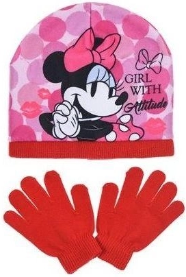Rote Mütze und Handschuhe Minnie – Größe: 54