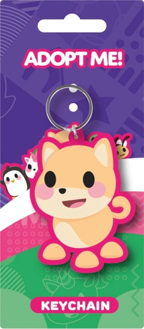 Schlüsselanhänger ADOPT ME V1 aus PVC mit Metallring