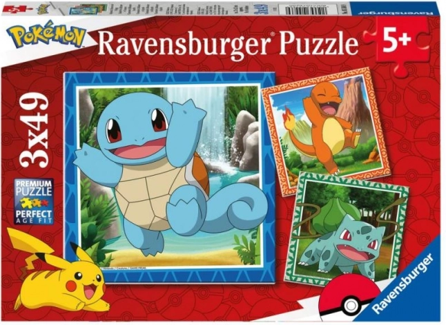 Ravensburger Puzzle Pokémon 3x49 Teile