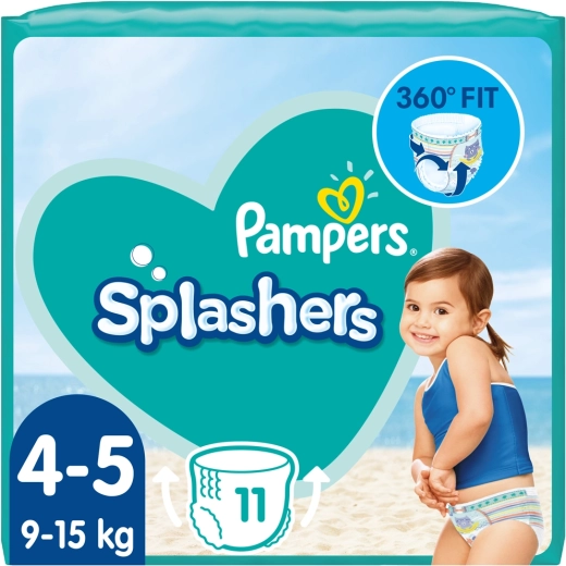 Pampers Splashers Schwimmwindeln zum Hineinschlüpfen Gr. 4 (9–15 kg, 11 St.)