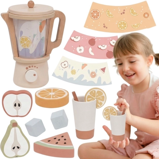 Holzmixer mit Zubehör von Tooky Toy, 18 Teile