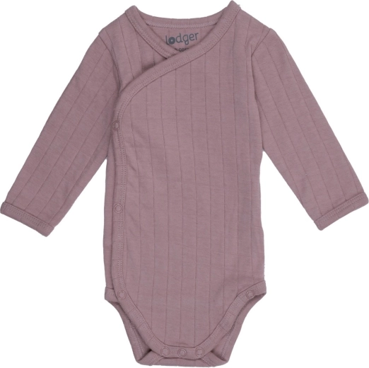Lodger hydrofiles Body mit langen Ärmeln Solid Rose Gr. 80