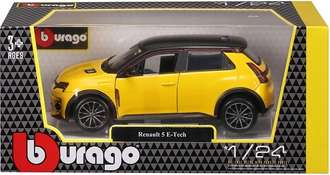 Bburago Renault 5 E‑Tech electric 1:24 gelbes Metallmodell