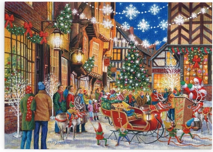 Puzzle Santas Ankunft mit 500 großen Teilen