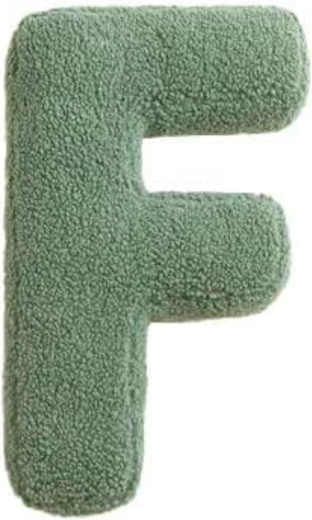 Mealini Plüsch-Buchstabe f in Grün – 1 Stück
