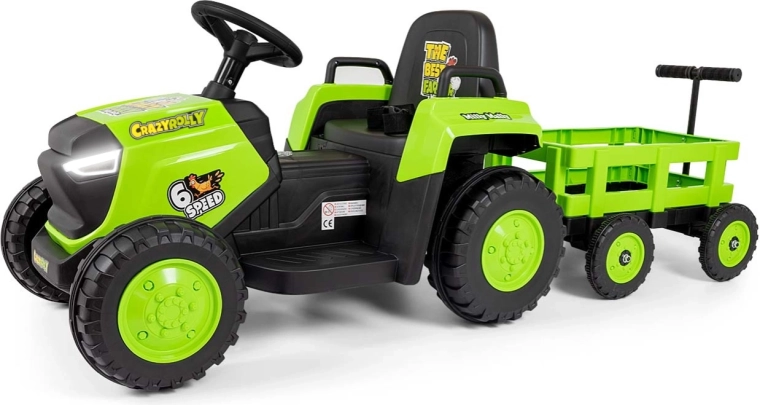 Milly Mally elektrischer Traktor Rolly green mit Anhänger