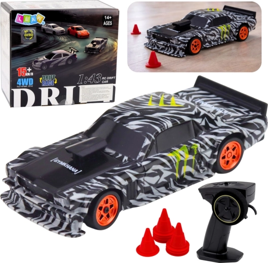 RC-Drift-Sportwagen schwarz 1:43