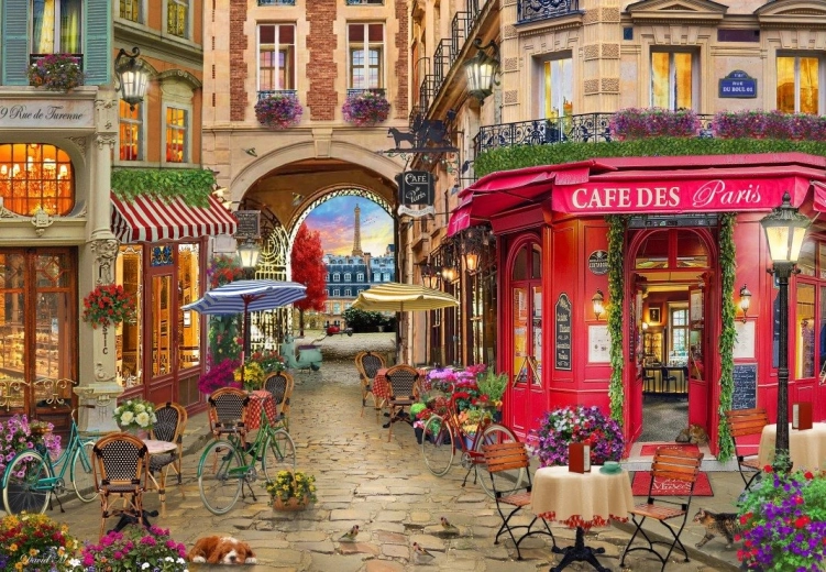 Puzzle Kaffee aus Paris 1000 Teile BLUEBIRD