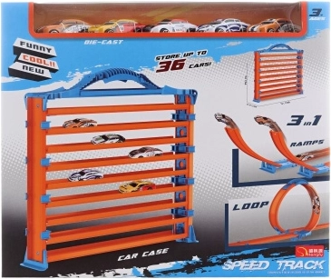 3-in-1-Rennbahn mit Spielzeugautos