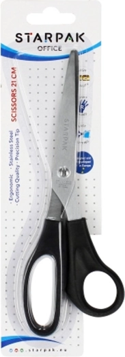 Schwarze Büroschere 21 cm – 1 Stück
