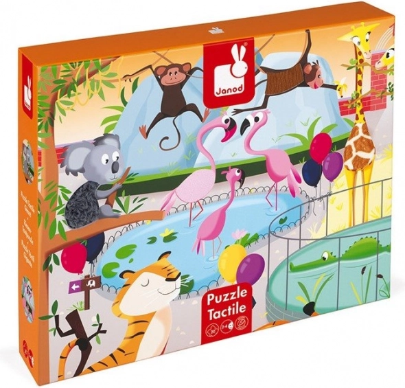 JANOD Fühlpuzzle Ein Tag im Zoo 20 Teile