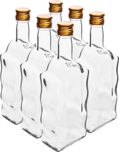 Glasflasche MONASTER 500 ml mit Schraubverschluss, Set 6 Stk.