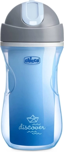 Chicco Thermobecher Sport mit Strohhalm blau 266 ml