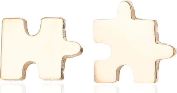 Vergoldete Edelstahlohrringe Puzzle