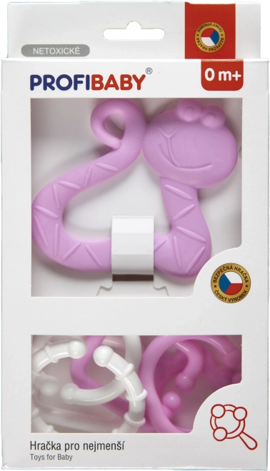Set aus Beißring und Clips für Babys, Pastellfarben