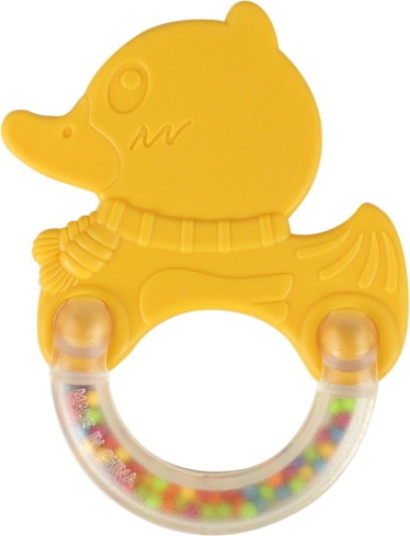 Rassel und Beißring in Entenform