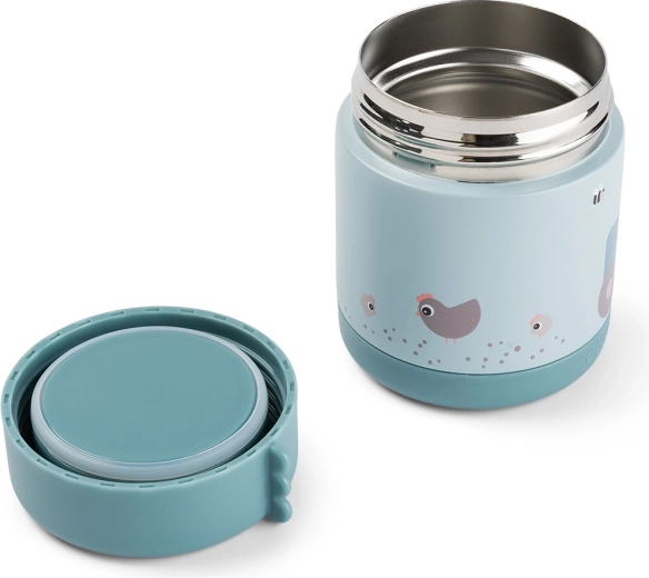 Done by Deer Thermobehälter für Essen Tiny farm blau 300 ml