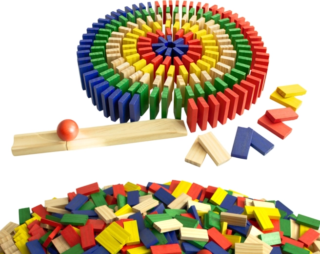 Buntes Holzdomino 800 Teile 2Kids Toys