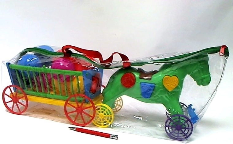 Lernpferd mit Wagen