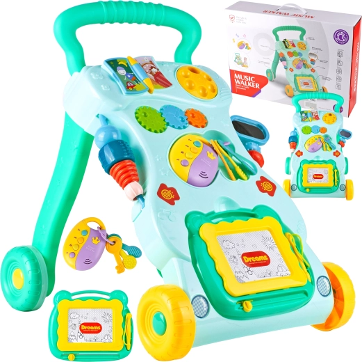 Lauflernwagen mit Tisch und Schlüsseln – grün