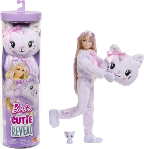Barbie Cutie Reveal lila Kätzchen – süße Schleife