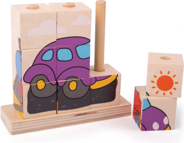 Holzpuzzle Bigjigs Baby Verkehrsmittel
