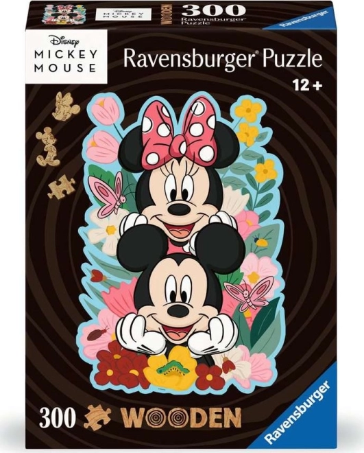Ravensburger Holzumriss-Puzzle Mickey und Minnie 300 Teile