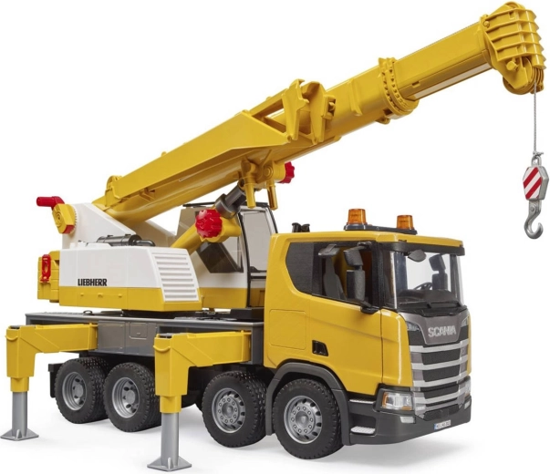 Bruder SCANIA mit LIEBHERR-Kran – mobiler Kran 1:16 mit Licht und Sound