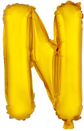 Folienballon Buchstabe N 30 cm gold TORO