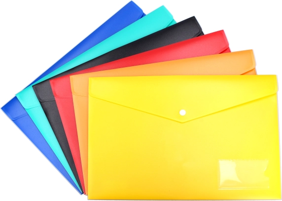 Kunststoffmappe mit Druckknopf 36 × 25,5 cm