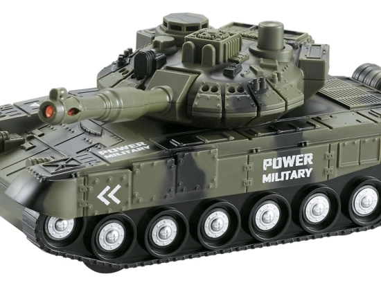 Panzer mit Schwungrad 1:20 mit Licht- und Soundeffekten