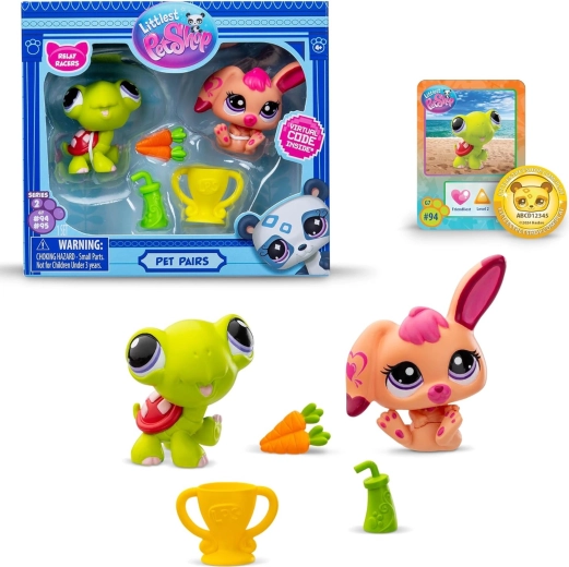 Hasbro Littlest Pet Shop Pet Relay Racers Set mit Figuren und Zubehör