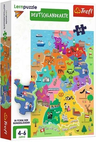 Lernpuzzle Karte Deutschlands (deutsche Version) – 44 Teile