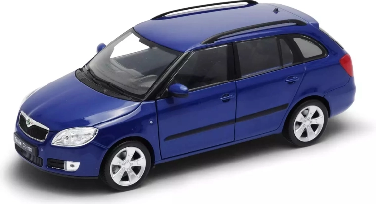 Welly Škoda Fabia Combi II 2009 blau 1:24