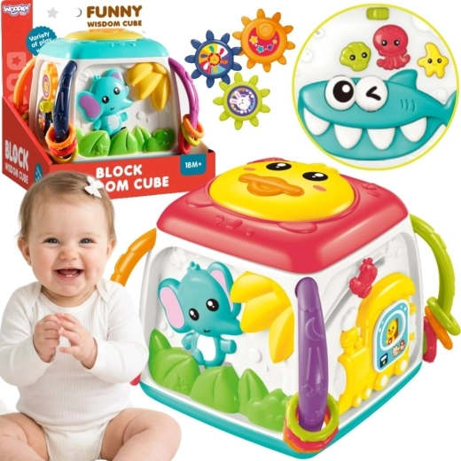 Woopie Baby interaktiver multifunktionaler Lernwürfel 18m+
