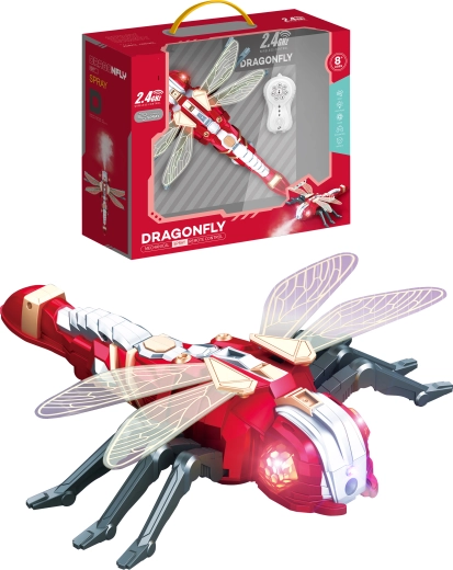 Ferngesteuerte Roboter-Libelle Dragonfly mit Wasserdampf, Programmierung und LED-Beleuchtung