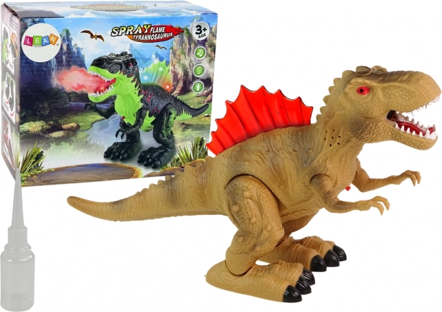 Interaktiver Dinosaurier mit Wasserdampf und Lichteffekten