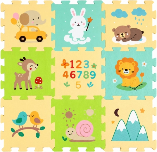Petite&Mars Schaumstoff-Bodenpuzzle Nexli Forest Friends (9 Teile)