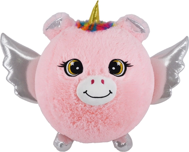 Aufblasbarer Plüschfreund – rosa Einhorn 30 cm