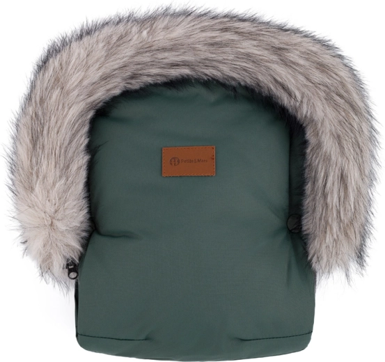 Petite&Mars Handmuff für Kinderwagen Furry Veritable khaki