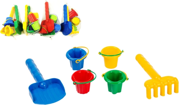 Sandspiel-Set L mit Schaufel, Harke und Mini-Eimerchen