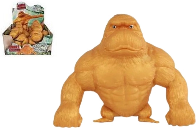 Goldene super dehnbare Gorilla-Figur – 6 Stück im Display