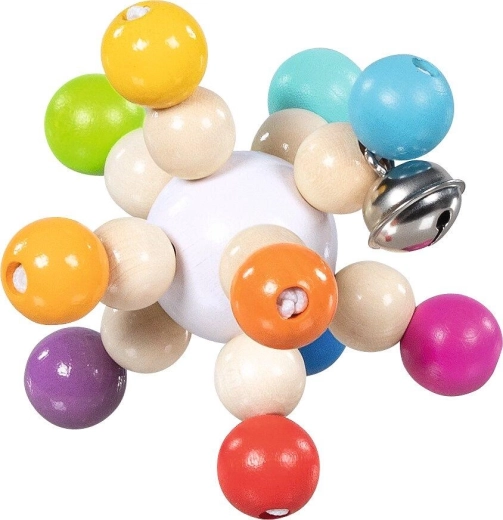 Tast-Ring mit elastischer Regenbogen-Kugel - 1 Stück