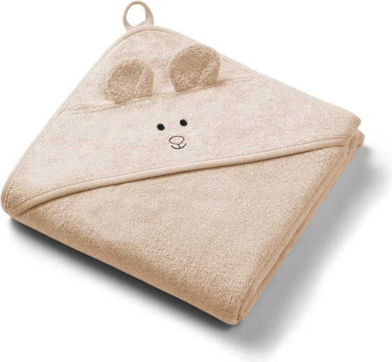 Babyono Bambus-Handtuch mit Kapuze Super Soft, dunkelbeige 100 × 100 cm
