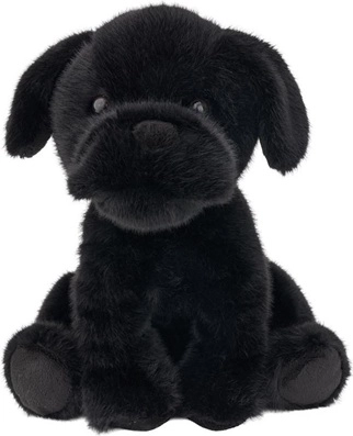 Schwarze Plüsch-Bulldogge 25 cm