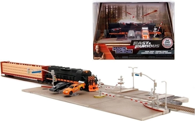 Jada Fast & Furious Diorama – Verfolgungsjagd mit Zug